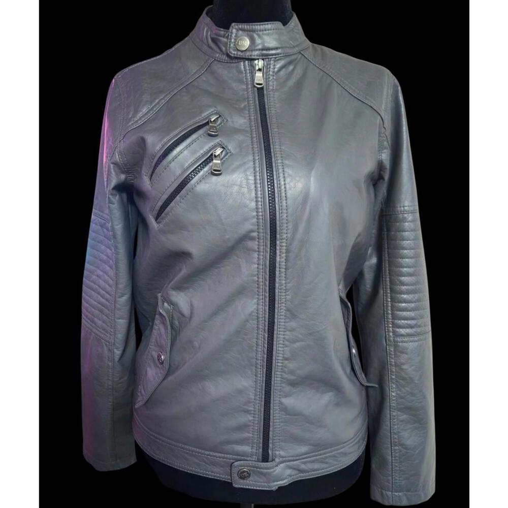 Grey Urban Republic Boys Faux Leather Jacket Size XL(18-20) NWOT